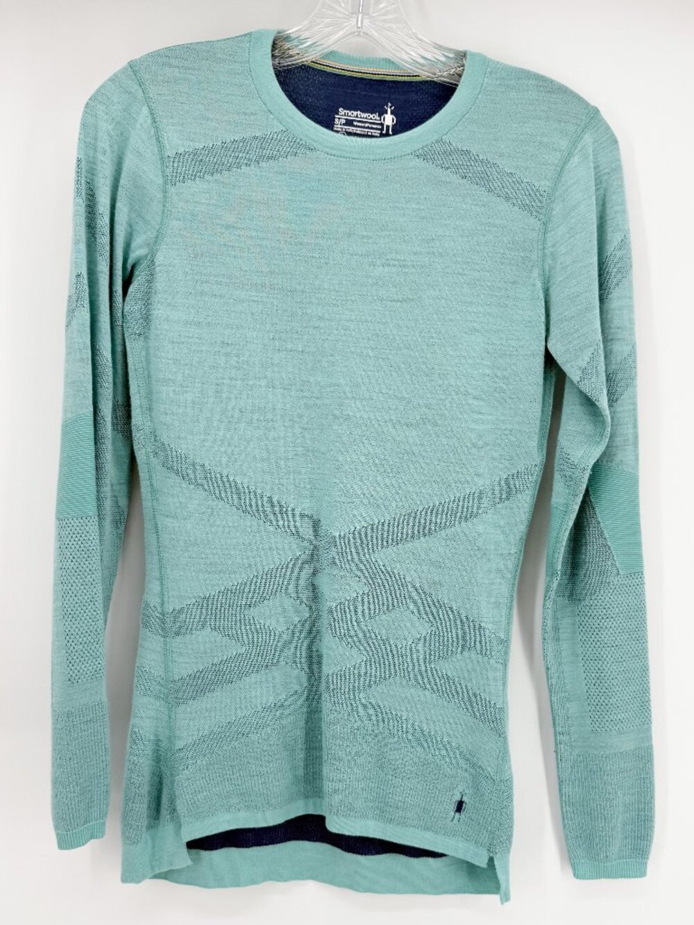 Smartwool Womens Intraknit Thermal Merino Base Layer Crew TEAL S - Picture 2 of 11